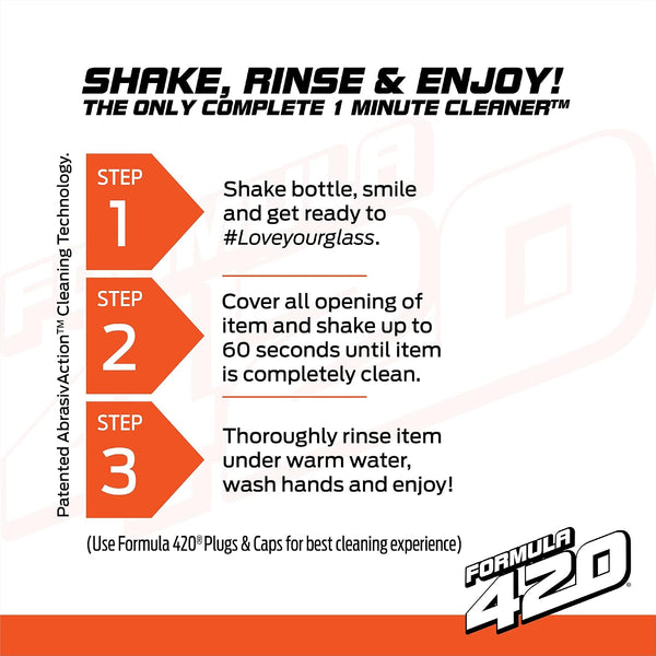 Formula 420 Cleaner - Glass, Metal and Ceramic - 12 Oz. Bottles. 2 Pack