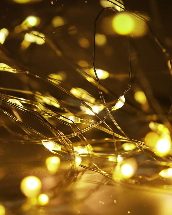 Blingstar USB Powered Fairy Lights, 2 Pack 33Ft 100 LED, Flexible Silver Wire, Mini String Lights for Christmas Tree/Bedroom/Camping/Holiday