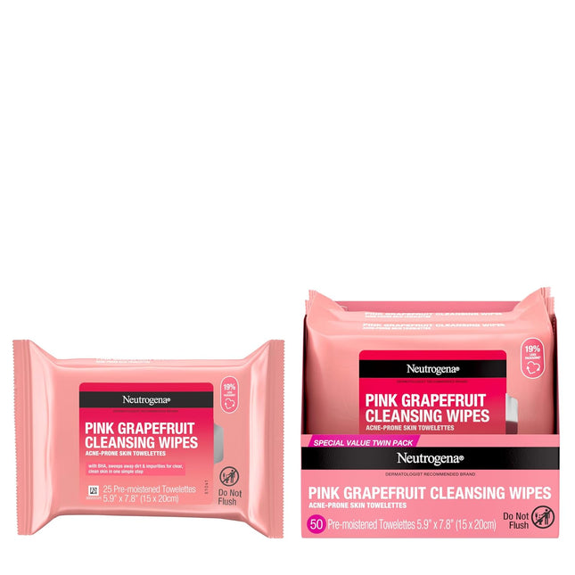 Neutrogena Makeup Remover Wipes, Facial Cleansing Wipes Suitable for Oily & Acne