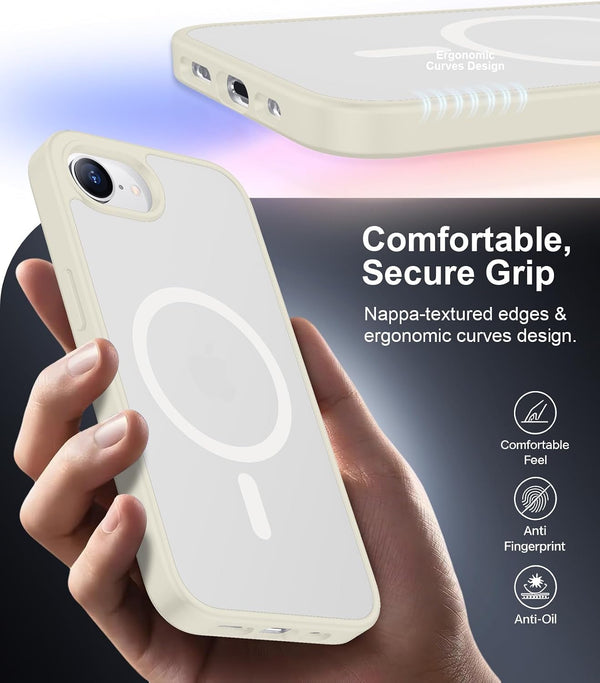 SPIDERCASE Magnetic for iPhone 17e Case for iPhone 16e Case, Antique White Antique White Iphone 16e/17e 6.1''