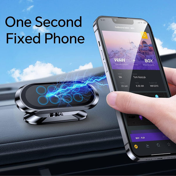【2-Pack】 Magnetic Phone Holder for car, [ Super Strong Magnet][ with 4 Metal Plate ] iPhone Magnetic CarMount for Cell Phone, [ 360° Rotation ]