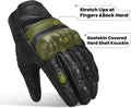 ILM Goatskin Leather Motorcycle Motorbike Powersports Racing Gloves Touchscreen for Men and Women Model DN01(XL, Black Perforated)