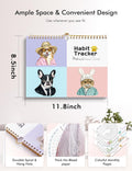 Daily Habit Tracker with Sticker Habit Tracker Calendar Habit Journal with Spiral Binding 11.69 * 8.27