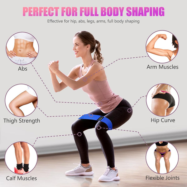 Resistance Bands for Working Out, Exercise Workout Bands for Women & Men, 3 Levels Elastic Stretch Bands for Exercise with Carry Bag for Physical