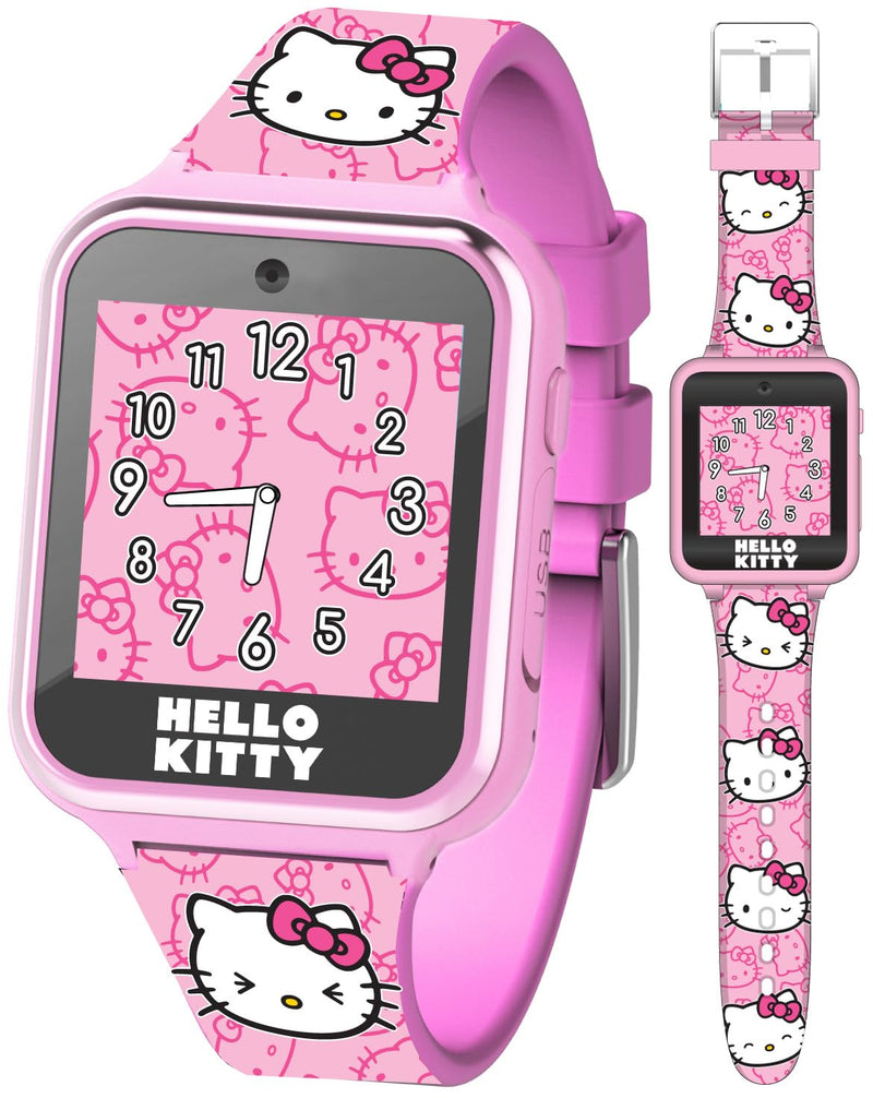 Hello Kitty Kids Smartwatch - Interactive Touchscreen with 10 Watch Faces, Camera, Games, Alarm, Step Tracker & More - Fun Gift for Girls with