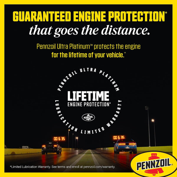 Pennzoil Ultra Platinum Full Synthetic 0W-40 Motor Oil, 1 Quart (6 Pack) 1 Quart 6 Pack 0W-40
