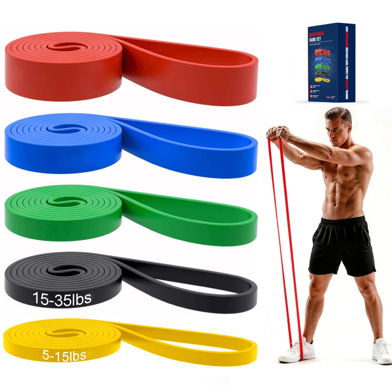 Pull Up Bands, Resistance Bands Set, Exercise Workout Bands for Men & Women, Ideal for Body Stretching, Physical Therapy and Muscle Training Colorful