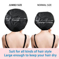 Jumbo Size Shower Cap 2 PCS Waterproof Shower Caps for Women, Extra Large Shower Cap, Reusable Super Large Bath Caps Hair Cap for Long Thick Curly