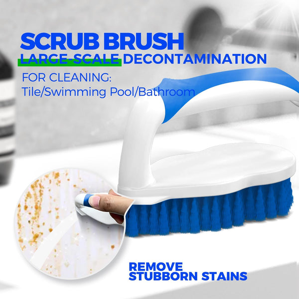Holikme 7 Pack Cleaning Brush Scrub Brush Kitchen Brush for Floor,Blue | Deep Cleaning Brush Set, Scrub Pads with Scraper Tip for Pool Walls,