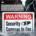 Large Video Surveillance Sign, Security Cameras In Use, 10x14, 2 Pack | UV Printed Rust-Free Aluminum; Weatherproof For Home, Business, Gate,