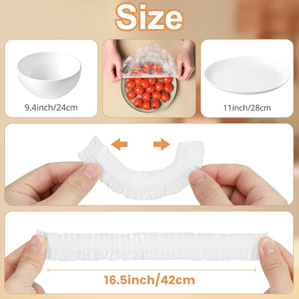 Homelove 300pcs Bowl Covers Bread Proofing - Plastic Wrap for Food Sourdough Bread Baking Rising Elastic Reusable Plate Covers Outdoor Food Fresh
