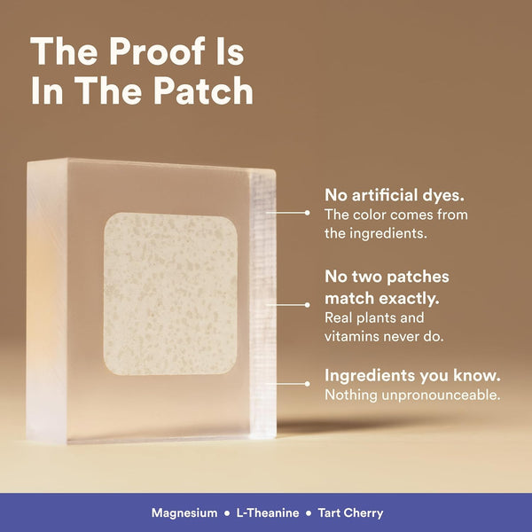The Good Patch Slumber Sleep Patch Support, Melatonin Free, Sustained Release, Natural Patch with L-Theanine, Magnesium, Tart Cherry Extract,