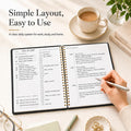 Daily Planner Undated - Simplified To Do List Notebook with Hourly Schedules, Spiral Appointment Organizer, 5.5" x 8.5", Easily Manage Your Tasks