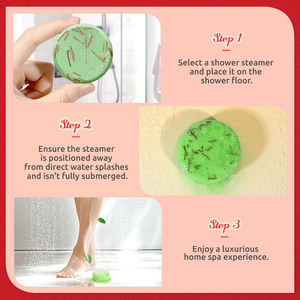 Shower Steamers Aromatherapy - 8 Pack Shower Bombs with Natural Essential Oils, Birthday Gifts for Women Self Care Relaxation Home SPA Stress