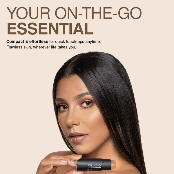 Palladio BUILD + BLEND Foundation Stick, Contour Stick for Face, Professional Makeup for Perfect Look, 0.25 Ounce (Mocha)