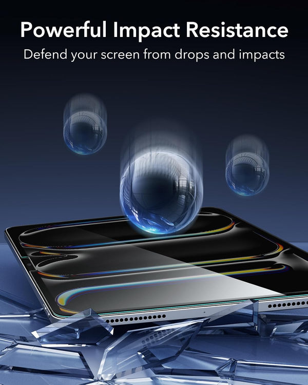 ESR 2 Pack Screen Protector for iPad Pro 11 Inch M5/M4 (2025/2023) Screen Protector, Tempered Glass Film with Easy Application Tray, Scratch