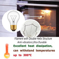 WokHok Appliance Oven Light Bulb, High Temp 300 °C Resistant,（2 Pack） A15/E26/120V/40 Watt Appliance Replacement Bulb for Refrigerator Over Stove