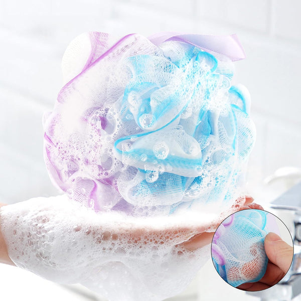 Chuya Bath Sponges Loofahs 70 Grams Large Size,4 Pack Shower Sponge Exfoliating Cleaning Bath Loofa Body Scrubber Balls for Women Men Children