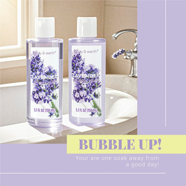 Spa Gift Baskets for Women - Body & Earth 11Pcs Lavender Gift Sets with Bubble Bath, Shower Gel, Body Lotion, Birthday Gifts for Women, Spa Kit
