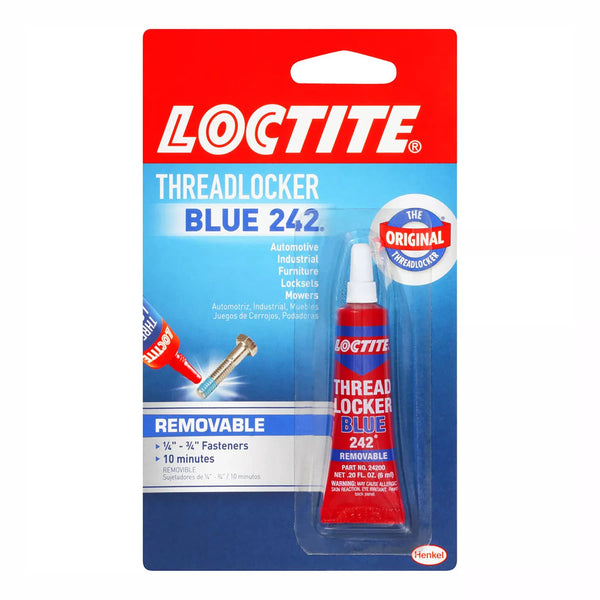 Loctite Threadlocker Blue 242 Blue, 0.2 Fl Oz, 1, Tube