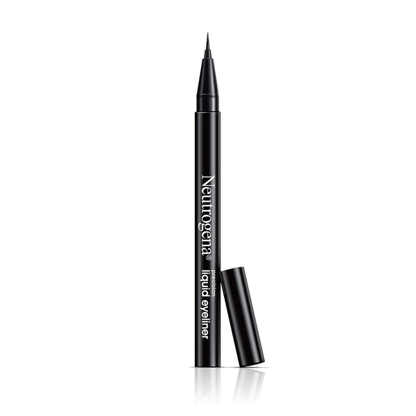 Neutrogena Precision Liquid Eyeliner with Honey & Coconut, Hypoallergenic, Smudge- & Water-Resistant Eyeliner Makeup for Precise Application, Jet