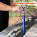 Impact Ready Offset Extension Wrench, Tight Reach Extension Wrench Set, with 1/2", 1/4" and 3/8" Square Drive Adapters, Universal Extensions