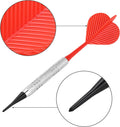 Accmor Soft Tip Darts, Bar Dart, Plastic Tip Darts Set, Attach Extra 100 Black 2BA Replacement Tips, Soft Tip Darts for Electronic/Plastic