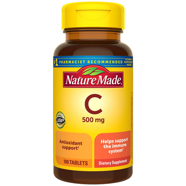 Nature Made Vitamin C 500 Mg, Dietary Supplement for Immune Support, 100 Tablets