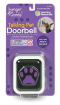 Hunger for Words Talking Pet Doorbell - Potty Training Door Bell, Dog Training Tools, Puppy Must Haves, Puppy Buttons, Potty Train Bell for Dogs,