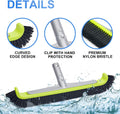 17.5-Inch Curved Pro Pool Brush Head for All Pool Surfaces 17.5" Curved Pro