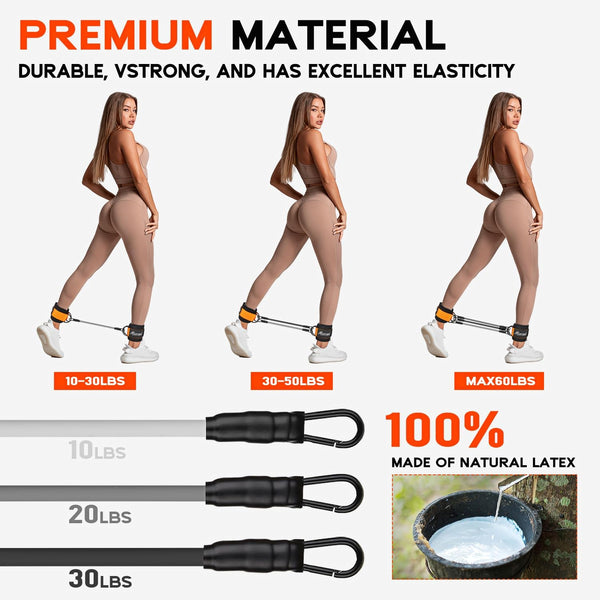 HPYGN Ankle Resistance Bands, Ankle Bands for Working Out with Cuffs, Resistance Bands for Leg Butt Training Workout Equipment for Kickbacks Hip