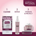 Retinol Anti-Aging Cleansing Towelettes Ã¢ÂÂ All-In-One Cleanser, Toner & Makeup Remover in a Convenient Pre-Moistened Wipe Ã¢ÂÂ On-The-Go