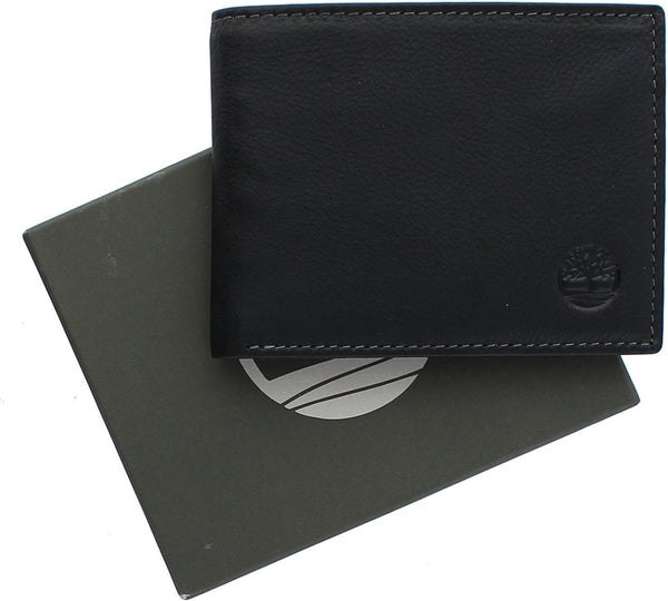 Timberland Men's Wellington Leather Rfid Bifold Commuter Security Wallet One Size Black