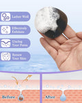 Manmihealth Silicone Back Scrubber (Thin Bristles) & Bath Glove & Face Brush Set(3Pcs), Super-Exfoliating & Lathering Body Scrubber, Shower Brush,