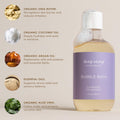 Deep Steep Lavender Chamomile Bubble Bath for Women, Hypoallergenic, Clinically Tested, Clean Formula for Sensitive Skin, Sulfate-Free, 17 fl oz
