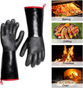 932°F Extreme Heat Resistant Gloves for Grill BBQ,Aillary Waterproof Long Sleeve Pit Grill Gloves for Fryer, Baking, Oven,Smoker,Fireproof, Oil