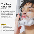 VWMYQ Face Scrubber, Pore Scrubber Silicone Face Scrubber for Men,Silicone Face Wash Brush Manual Waterproof Cleansing Skin Care Face Brushes for