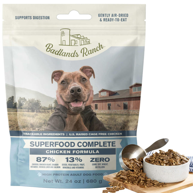 Superfood Complete, Air-Dried Adult Dog Food - High Protein, Zero Fillers, Super