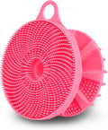 INNERNEED 2-In-1 Silicone Body Scrubber and Scalp Massager Shampoo Brush, Food-Grade Soft Material, More Hygienic, Easily Lather, Convenient for