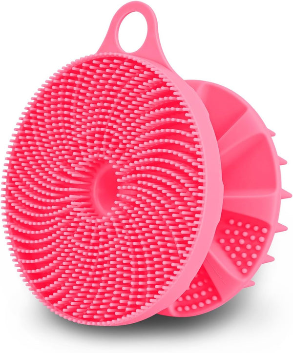 INNERNEED 2-In-1 Silicone Body Scrubber and Scalp Massager Shampoo Brush, Food-Grade Soft Material, More Hygienic, Easily Lather, Convenient for