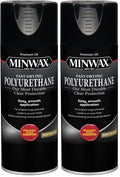 Minwax Fast Drying Polyurethane Spray, Protective Wood Finish, Clear Semi-Gloss, 11.5 oz. Aerosol Can (Pack of 2)
