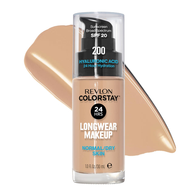 Revlon Liquid Foundation, Colorstay Face Makeup for Normal & Dry Skin, SPF 20, L