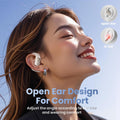 Open Ear Headphones Earbuds Wireless - 5.4 Bluetooth Ear Buds with LED Digital Display IPX7 Waterproof, Wireless Headphones Touch Control Air