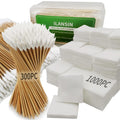 1700PCS gun cleaning supplies—1500PCS Gun Cleaning Patches +200PCS Gun Cleaning swabs,2"x2"Lint Free Gun Cleaning Rags,6"Long Cotton swabs for 9mm