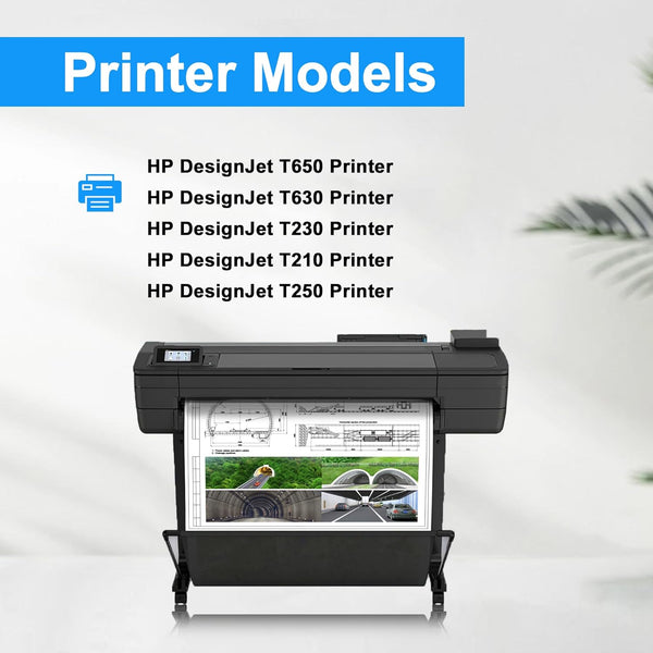 LCL Compatible 712 712XL Yellow High Yield 29-Ml 3-Pack Ink Cartridge (3ED79A) Replacement for HP 712 Designjet T650, T630, T250,T230, T210 &