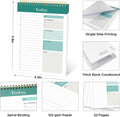 Taja To Do List Notepad, Undated Daily Planner for Work and Goal Setting a-Greenery Sway 1 Pack