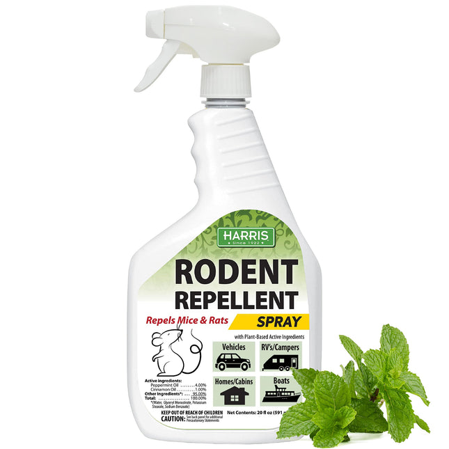 Harris Peppermint Oil Mice & Rodent Repellent Spray for House and Car Engines, H