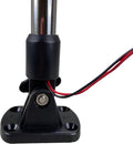 Pactrade Marine Boat Navigation Lights LED - 10.5 Inch White All-Round/Stern Light Pole (Folding Base, Surface Mount) - Boat Accessories for