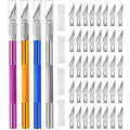 4PCS Exacto Knife, Hobby Knife Craft Knifes with 40PCS Spare Exacto Knife Blades(1), Profession Exacto Knives Precision Knife for Crafting,
