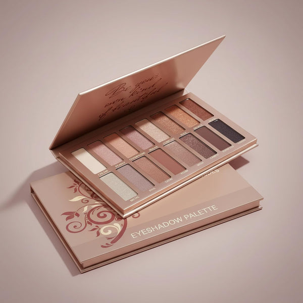 Lamora Eyeshadow Palette Makeup - Eye Makeup Palette with 16 Highly Pigmented Matte & Shimmer Shades - Vegan & Blendable Nude Exposed